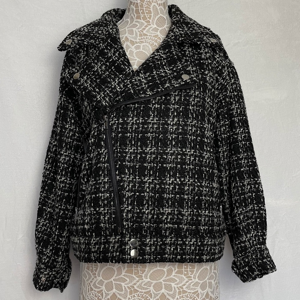 Forever21 Tweed Bomber Jacket